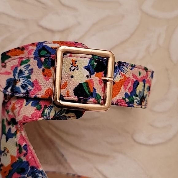 JustFab Lotus Floral High Heel Sandals - Picture 13 of 16